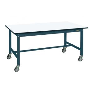 サカエ中量作業台(KTタイプ/耐荷重300kg/メラミン天板/H830/キャスター付)W1800×D750×H830KT-693CHMBD