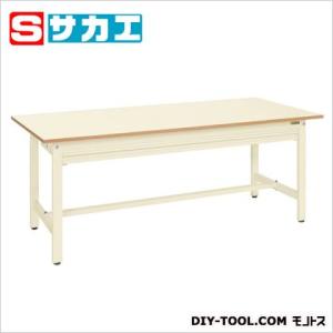 サカエ 軽量作業台KSタイプ(全面引出し付) 1800×750×740mm アイボリー KS187PZI｜diy-tool