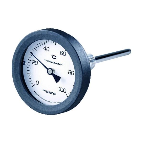 サトー バイメタル温度計 温度計 BM-T-75P050℃100L2087-00 1個