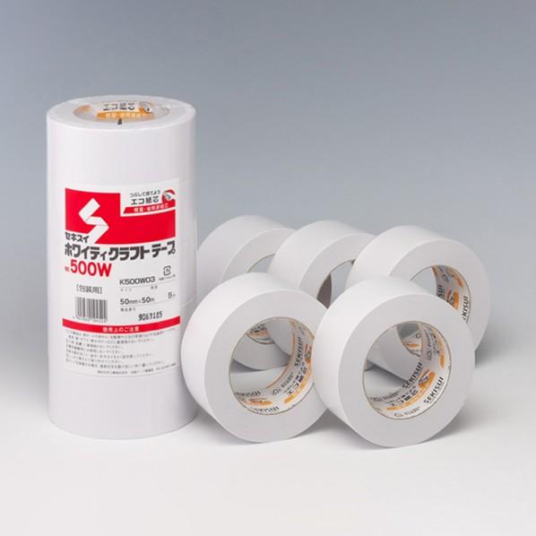 積水化学工業 ホワイティクラフトテープ No．500W 50mm×50m 幅50mm×長さ50m/厚...