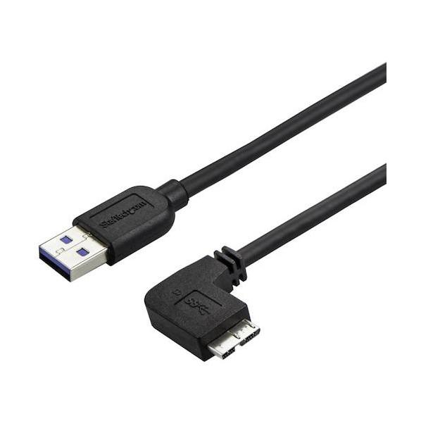 STARTEC.COM社 USB 3.0ケーブル/50cm/Type‐A - L型右向Micro-B...