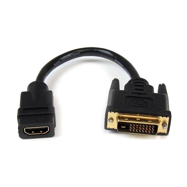STARTEC.COM社 ディスプレイ変換ケーブル/HDMI - DVI-D/20cm/HDMIメス...