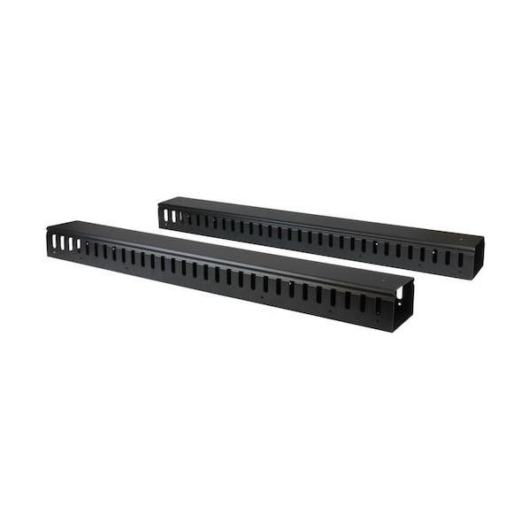 STARTECH.COM サーバーラック金具/ケーブルマネージャー/縦型ケーブルダクト/カバー付き/...