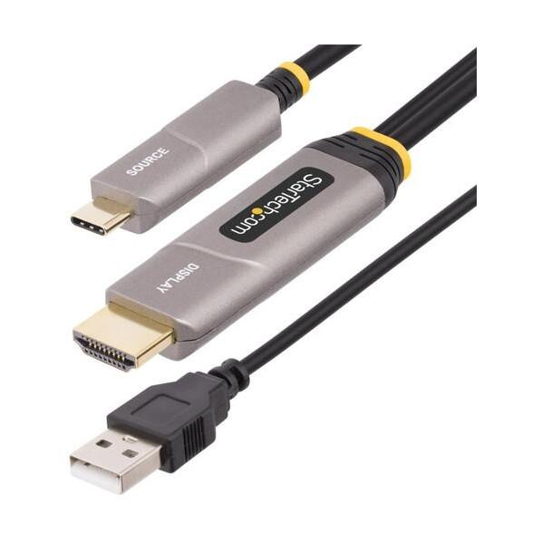 STARTECH.COM USB-C - HDMI 2．0変換ケーブル/アクティブ光ファイバー/15...
