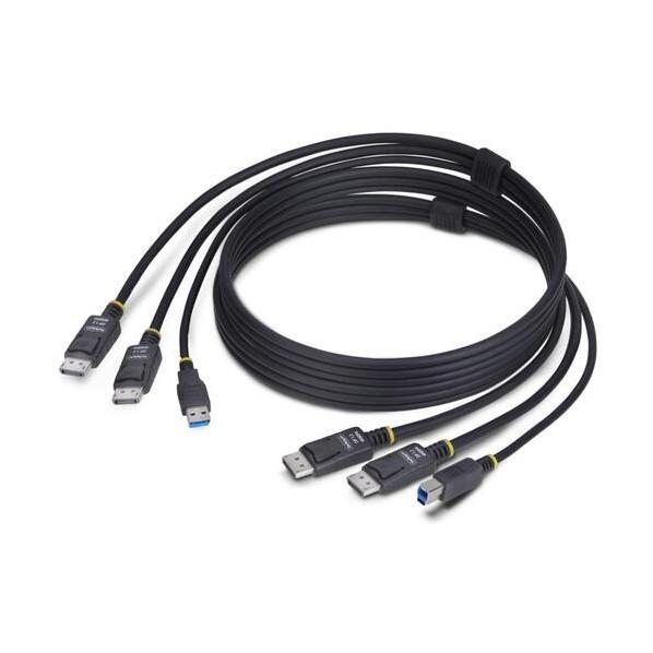 STARTECH.COM KVMケーブル/1．8m/デュアルDisplayPort ＋ USB Ty...