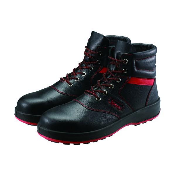 シモン 安全靴編上靴 黒/赤 26.5cm SL22R-26.5