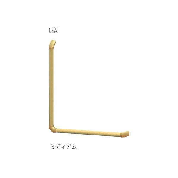 ACE(杉田エース) 微笑の百合 木製補助手すり L型 7060 右 ミディアム 456-659 1...