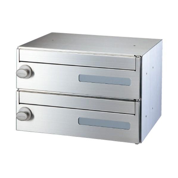 神栄ホームクリエイト 郵便受箱（ラッチロック錠付）前入前出型 SMP-35R-2FF-HL  H24...