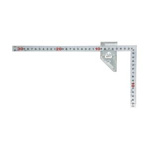 シンワ測定 曲尺平ぴた シルバー 表裏同目 曲尺用ストッパー金属製付JIS 30cm 12483｜diy-tool