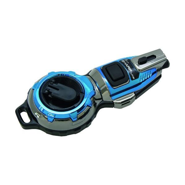 シンワ測定 ハンディ墨つぼ Jr. Plus 手巻 シャープライン メタルブルー 73299