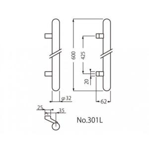 Factory S1 5158 Diy クロームバス 洗面所用品600 シロクマその他バス 洗面所用品600 1組online カプセル取手l型shop No 301l