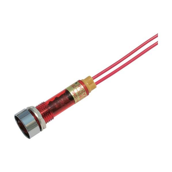 坂詰製作所 ＬＥＤ表示灯ＤＡ−１０ＭＬ−１（ＡＣ／ＤＣ２００Ｖ接続）Φ１０赤 DA-10ML-1-A...