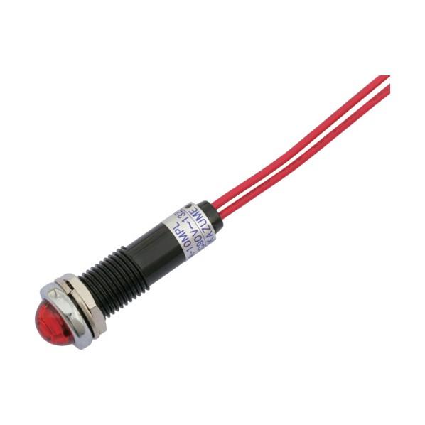坂詰製作所 ＬＥＤ表示灯ＤＡ−１０ＭＰＬ（ＡＣ／ＤＣ１００Ｖ接続）Φ１０赤 DA-10MPL-AC/...