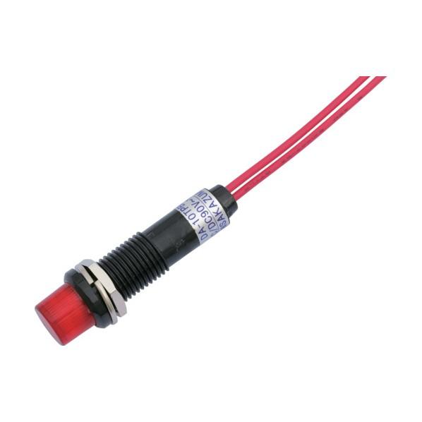 坂詰製作所 ＬＥＤ表示灯ＤＡ−１０ＴＰＢＬ（ＡＣ／ＤＣ１００Ｖ接続）Φ１０赤 DA-10TPBL-A...