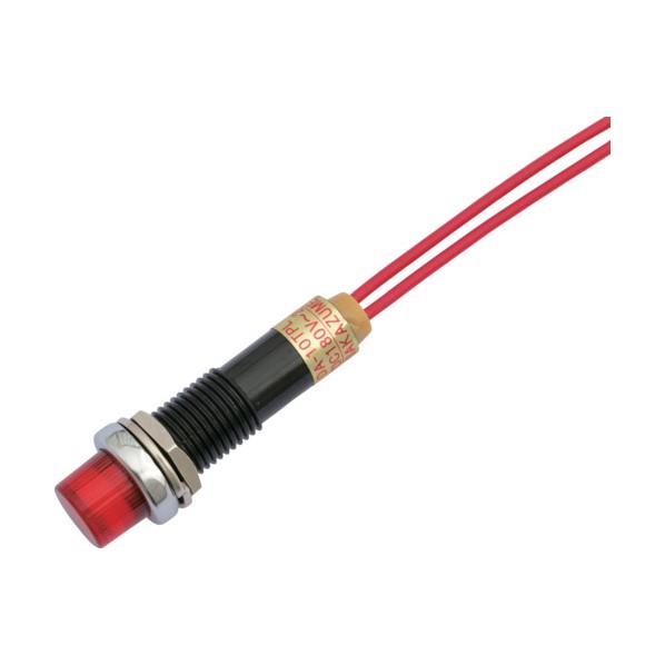 坂詰製作所 ＬＥＤ表示灯ＤＡ−１０ＴＰＬ（ＡＣ／ＤＣ２００Ｖ接続）Φ１０赤 DA-10TPL-AC/...