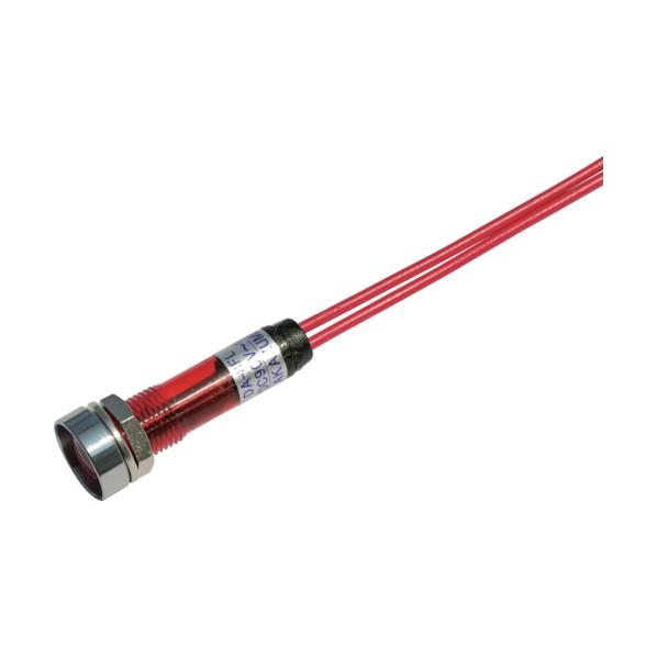 坂詰製作所 ＬＥＤ表示灯ＤＡ−８ＦＬ−２（ＡＣ／ＤＣ１００Ｖ接続）Φ８赤 DA-8FL-2-AC/D...
