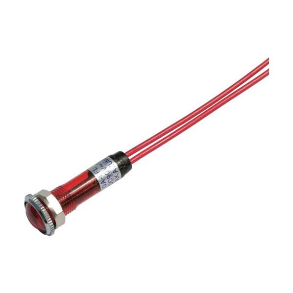 坂詰製作所 ＬＥＤ表示灯ＤＡ−８ＦＬ−４（ＡＣ／ＤＣ１００Ｖ接続）Φ８赤 DA-8FL-4-AC/D...