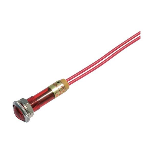 坂詰製作所 ＬＥＤ表示灯ＤＡ−８ＦＬ−４（ＡＣ／ＤＣ２００Ｖ接続）Φ８赤 DA-8FL-4-AC/D...