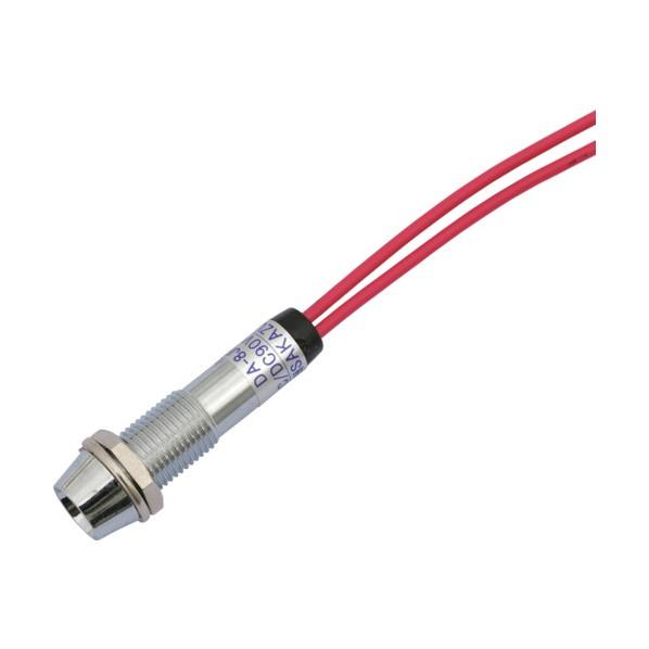 坂詰製作所 ＬＥＤ表示灯ＤＡ−８ＪＰＬ（ＡＣ／ＤＣ１００Ｖ接続）Φ８赤 DA-8JPL-AC/DC1...