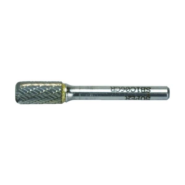 スーパーツール 超硬バ−６ミリ（ダブルカット）円筒コーナーＲ刃型 80 x 18 x 18 mm S...