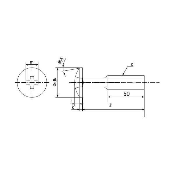 サンコーインダストリー ニッケル + バインド小ネジ 4×70×50