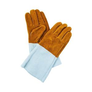 スター電機 本革溶接用裏出し手袋(5本指) イエロー P-106 1双