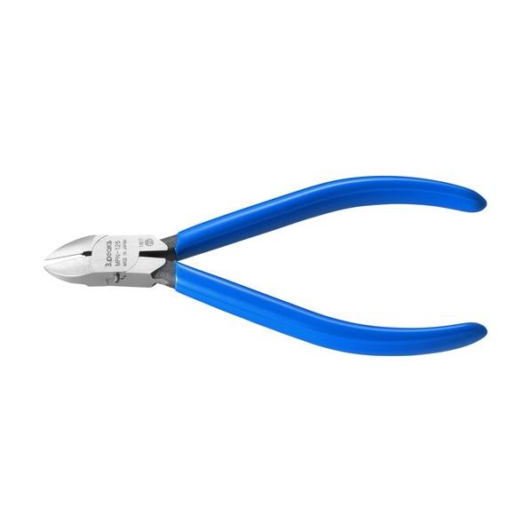 ※法人専用品※スリーピークス Ｒ型マイクロプラスチックニッパ（バネ付き） MPN-125R 1点
