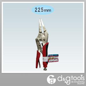 三共コーポレーション グリップ付きロングノーズバイスプライヤー225mm 1