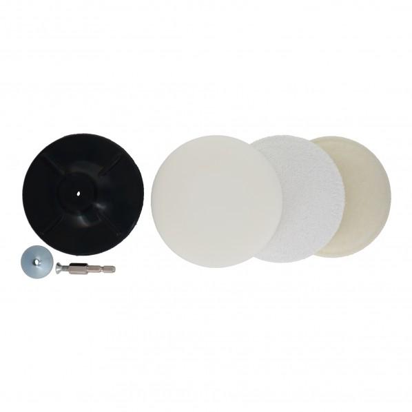 三共コーポレーション H&amp;H 六角軸マジック付ポリッシャー4点セット 125mm MG6-D 1点