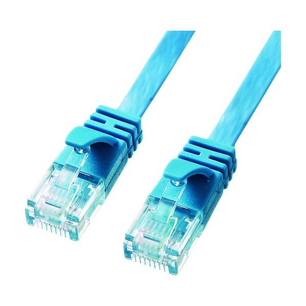 サンワサプライ カテゴリ6AフラットLANケーブル KB-FL6A-005BL