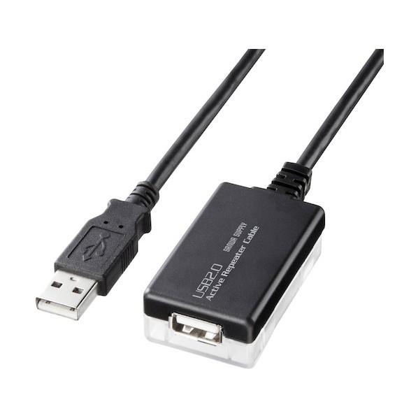 サンワサプライ 12m延長USB2.0アクティブリピーターケーブル KB-USB-R212N   1...