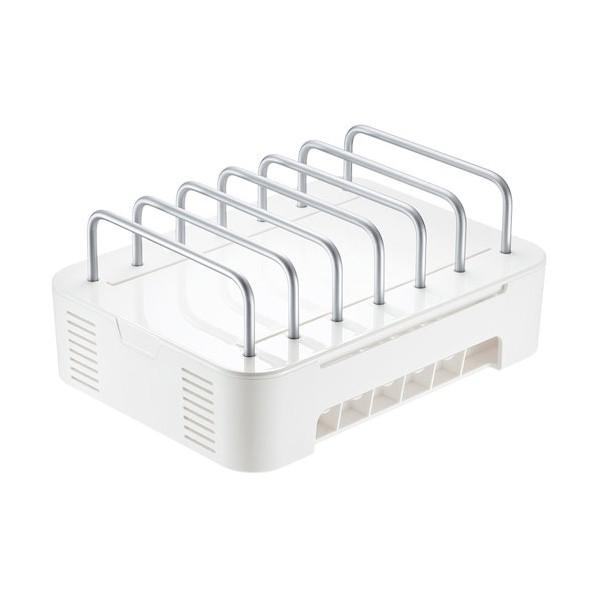 サンワサプライ タブレット・スマートフォン用スタンド(充電器収納タイプ) PDA-STN21WN2