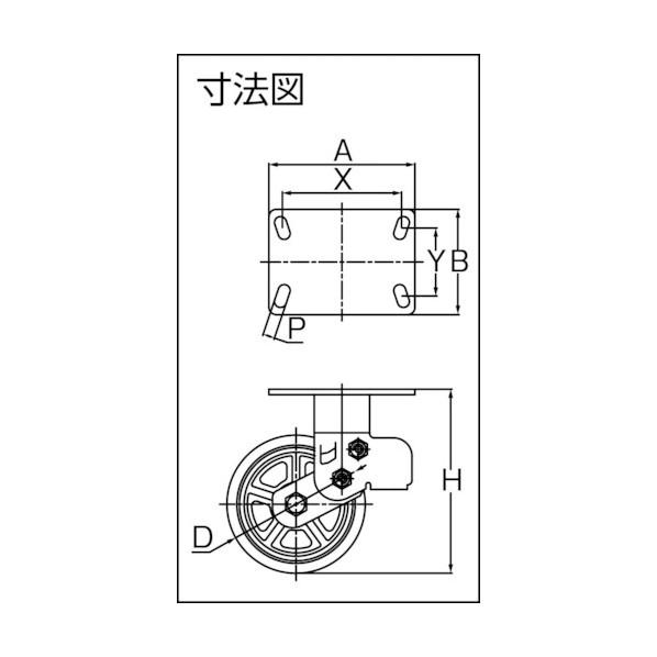 サムソンキャスター ＳＡＭＳＯＮＧ　スプリング機能付きキャスター　固定１５０ｍｍ　耐荷重３６０ｋｇ ...