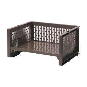 サンコープラスチック pla 43308 Eラック L 浅型 BR ブラウン 43308