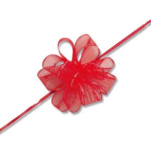 シモジマ HEIKO ワンタッチフラワーリボン 24mm幅×20m巻 赤 001401812