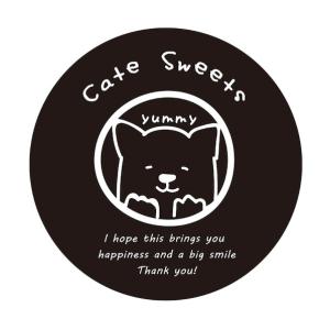 ギフトシール カフェスイーツ ブラック まとめ買い10個セット品 1束