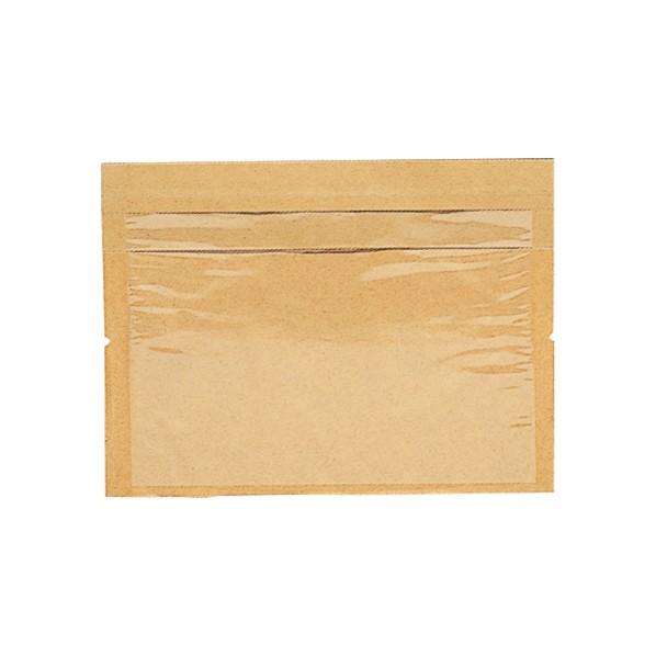 シモジマ HEIKO 惣菜袋 窓付きディッシュバッグ M 無地 100枚 クラフト 200×マチ80...