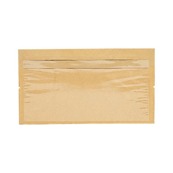 シモジマ HEIKO 惣菜袋 窓付きディッシュバッグ L 無地 100枚 クラフト 270×マチ80...