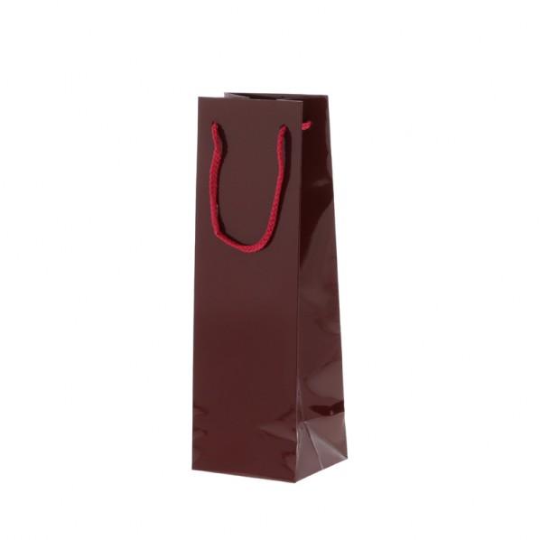 シモジマ HEIKO 紙袋 ブライトバッグ ワインS 1本用 10枚 エンジ 95×マチ80×290...