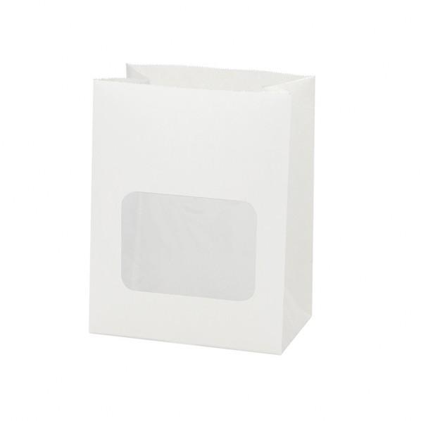 HEIKO NF窓付耐油角底袋 13ー8 白無地 幅130×マチ80×高165mm 00418072...