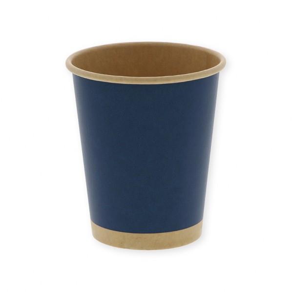 HEIKO ペーパーカップ アイス・ホット兼用 未晒ネイビー 8オンス 口径80mm 口径80×高9...