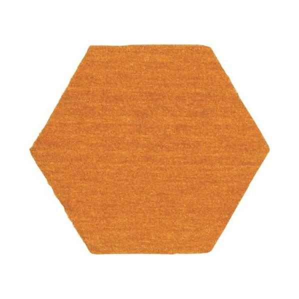 RUGRUG ホームタイルカーペット ロッカク アプリコット 43×50cm R-5002