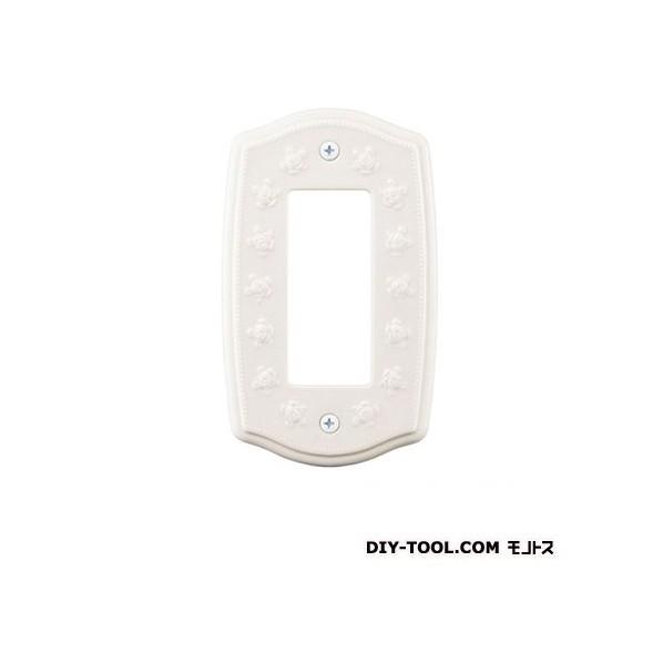 スガツネ ポタリーローズシリーズスイッチ・コンセントプレート ホワイト PXP-PR01-WT(21...