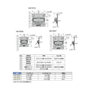 スガツネ スガツネ工業トルクヒンジHG-TS1...の詳細画像1