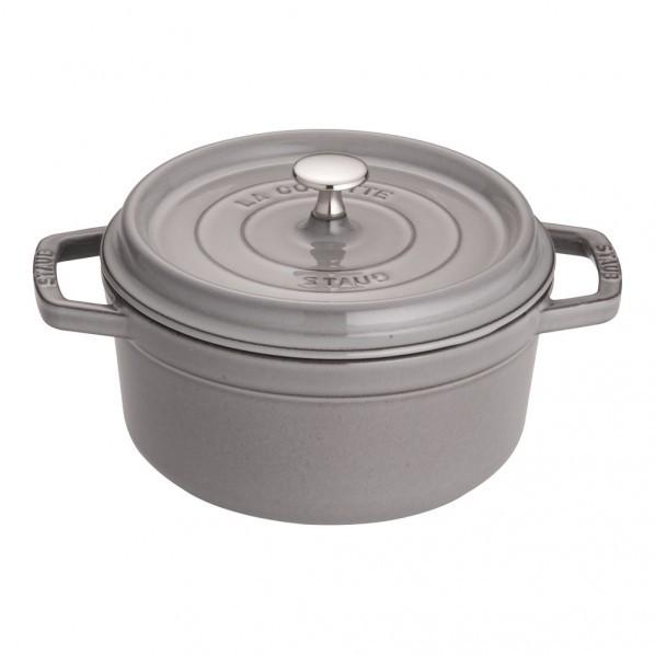 STAUB (ストウブ) ピコ・ココット ラウンド グレー 22cm RST4737