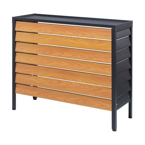 ※法人専用品※SANKA アルミ室外機カバー ルーバー大型BK W1042XD374XH932 AS...