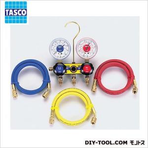 タスコ サイトグラス付ゲージマニホールドキット(R22、R12、R502) TA120TH-1 1