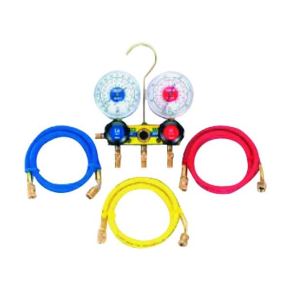 タスコ サイトグラス付ゲージマニホールドキット(R22、R12、R502) TA120AH-2 1点