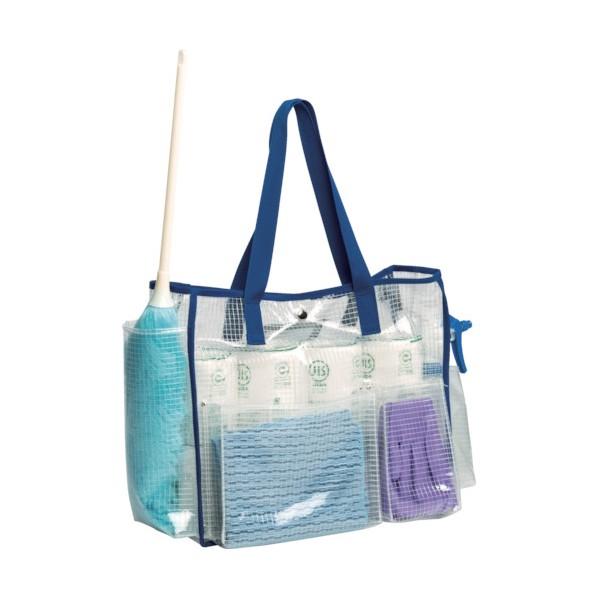 テラモトBMトートバッグS 透明タイプブルーDS-233-205-3