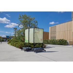 テラモト 屋外移動式パーテーション H190c...の詳細画像1